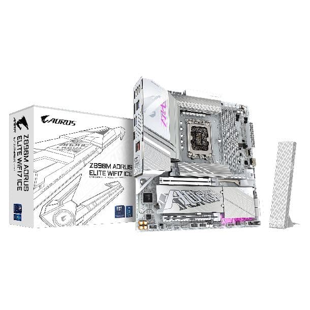MOTHER GIGABYTE (LGA1851) Z890M AORUS ELITE WF7 ICE - Imagen 1