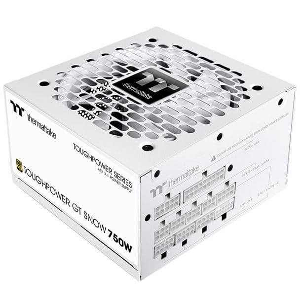 FUENTE 750W THERMALTAKE TOUGHPOWER GT 750 ANALOG 80 PLUS GOLD SNOW WHITE - Imagen 1