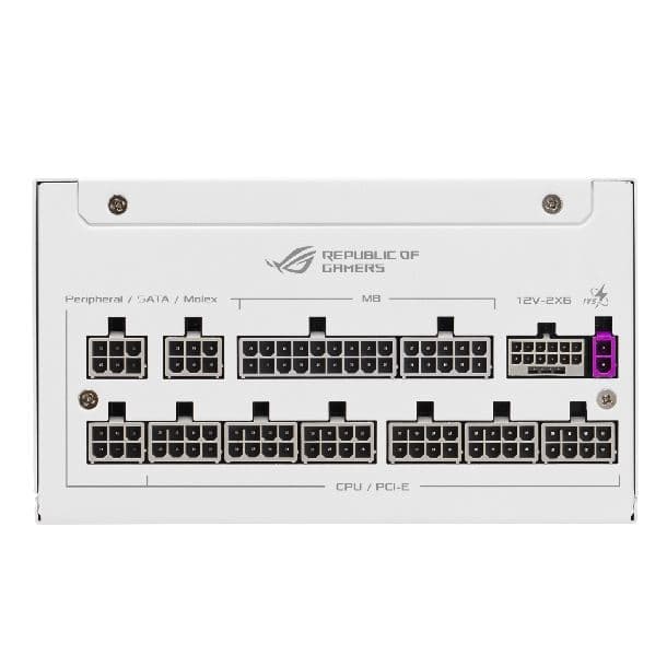 FUENTE ASUS ROG STRIX 1000W GAMING WHITE ATX 3.1 PCIE 5.1 80 PLUS PLATINUM - Imagen 1