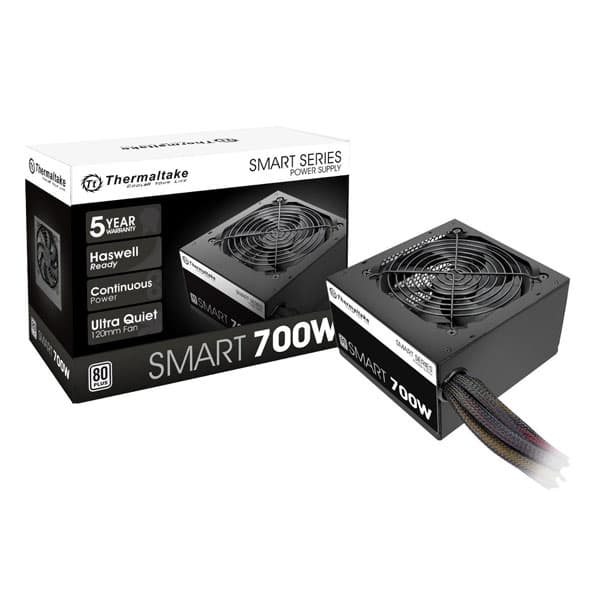 FUENTE 700W THERMALTAKE SMART 80 PLUS WHITE · Thermaltake