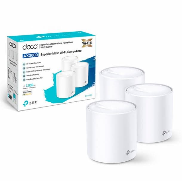 MESH TP-LINK DECO X60 PACK DE 3 AX5400 WIFI6 GIGABIT - Imagen 1