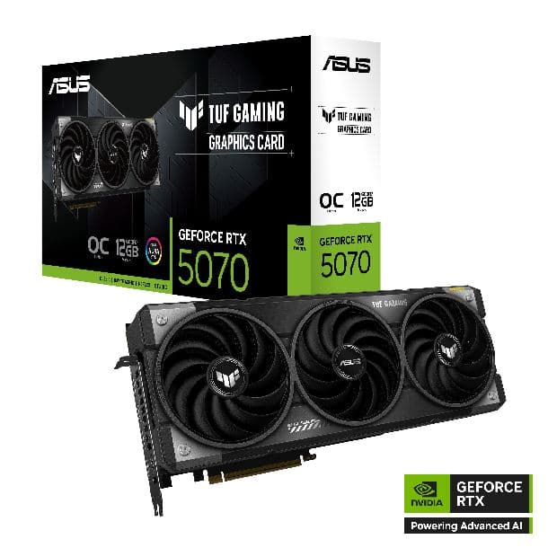 PLACA DE VIDEO GeForce RTX 5070 12GB ASUS TUF GAMING OC - Imagen 1