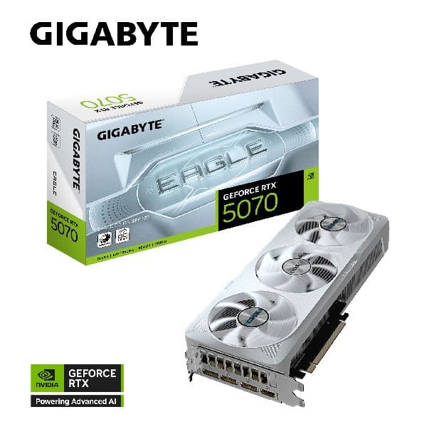 PLACA DE VIDEO GeForce RTX 5070 12GB GIGABYTE EAGLE OC ICE SFF - Imagen 1