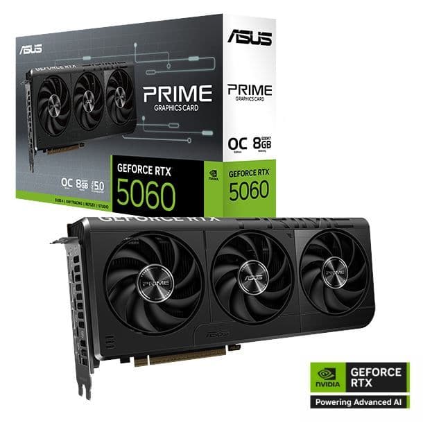 PLACA DE VIDEO GeForce RTX 5060 8GB ASUS PRIME OC EDITION · NVIDIA