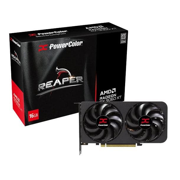 PLACA DE VIDEO RADEON RX 9060 XT 16GB POWERCOLOR REAPER WHITE - Imagen 1