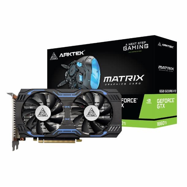 PLACA DE VIDEO GeForce GTX 1660 TI 6GB ARKTEK V2 DUAL FAN - Imagen 1