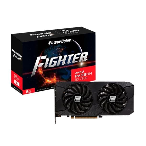 PLACA DE VIDEO RADEON RX 7600 8GB POWERCOLOR FIGTHER - Imagen 1