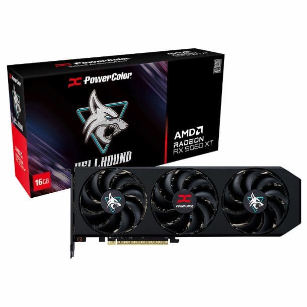 PLACA DE VIDEO RADEON RX 9600 XT 16GB POWERCOLOR HELLHOUND OC - Imagen 1