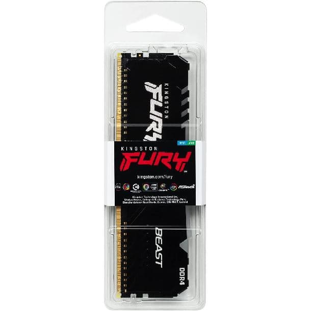 MEMORIA 16GB DDR4 3600 KINGSTON FURY BEAST RGB · Kingston