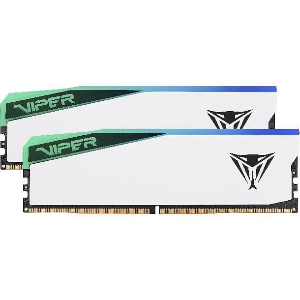 MEMORIA PATRIOT DDR5 VIPER ELITE 5 32GB 6000 MTS RGB CL30 WHITE H DUAL KIT PE001041 - Imagen 1