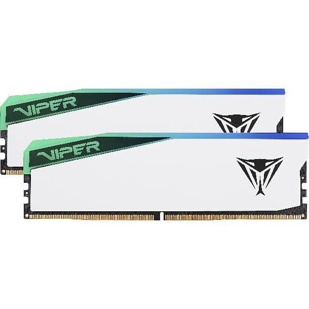 MEMORIA PATRIOT DDR5 VIPER ELITE 5 32GB DDR5 CL32 RGB 7000MTS WHITE HS DUAL KIT PE001045 - Imagen 1