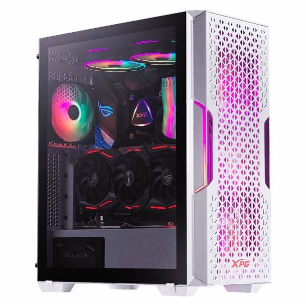 GABINETE ADATA XPG GAMING STARKER AIR TG MID TOWER WHITE - Imagen 1