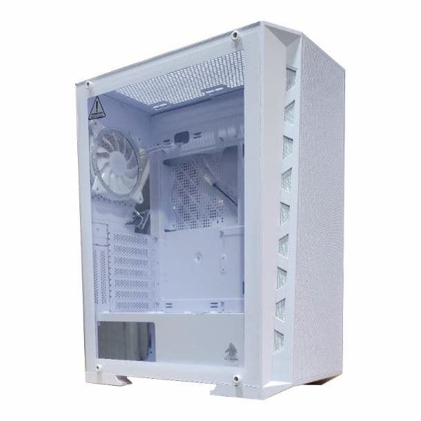 GABINETE EAGLE WARRIOR CG-12AJ 4FAN ARGB WHITE - Imagen 1