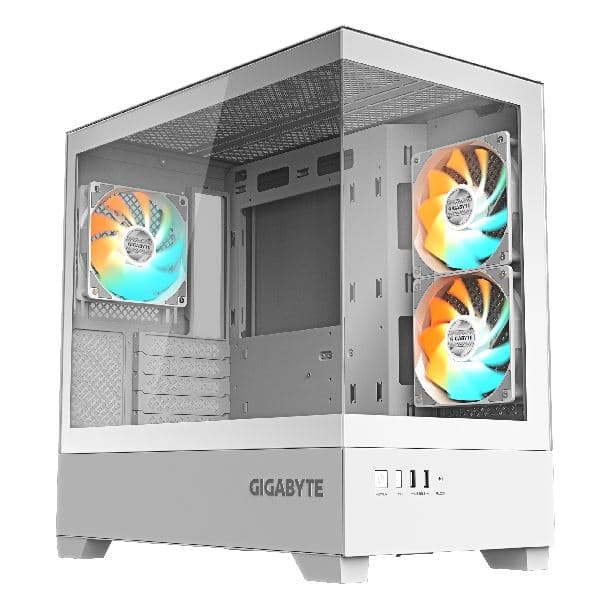 GABINETE GAMER GIGABYTE C201P M-ATX WHITE PANORAMIC - Imagen 1