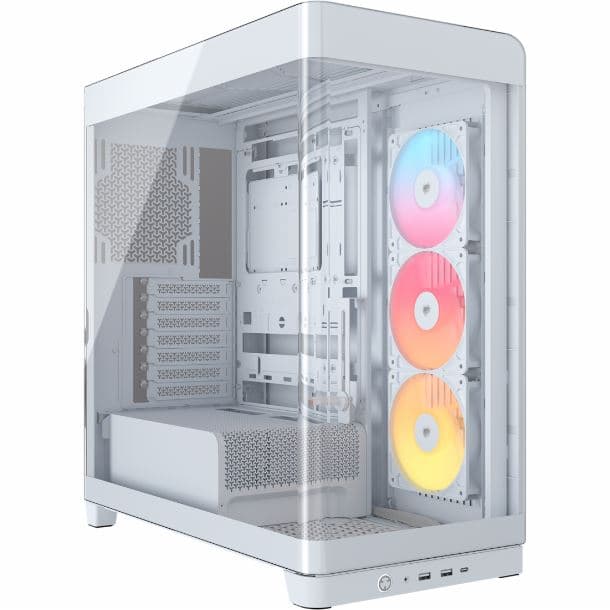 GABINETE CORSAIR FRAME 4500X RS-R ARGB TG WHITE 3FAN CC-9011315-WW - Imagen 1