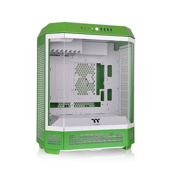 GABINETE THERMALTAKE THE TOWER 600 TG 2FAN LIGHT YEAR GREEN - Imagen 1