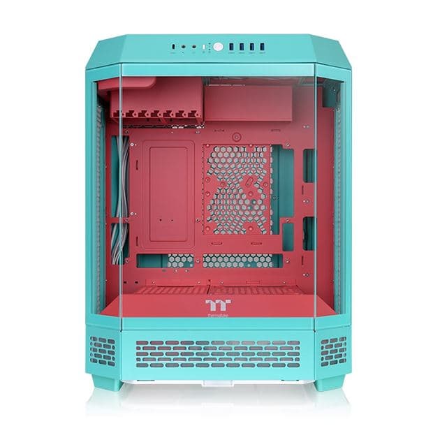 GABINETE THERMALTAKE THE TOWER 600 TG 2FAN MINT STRAWBERRY · Thermaltake