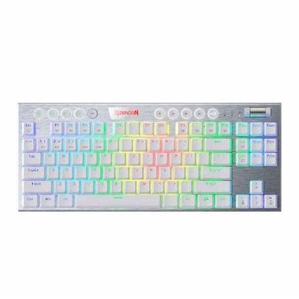 TECLADO REDRAGON K622 HORUS RGB TKL BLANCO ESPAÑOL - Imagen 1