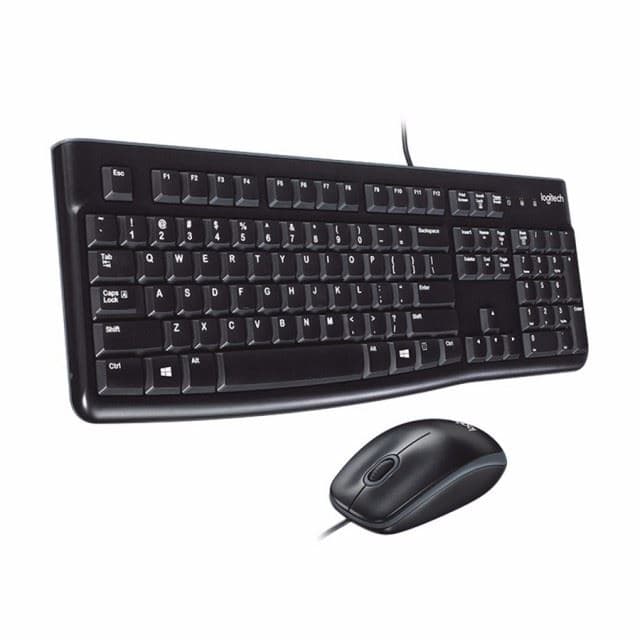 TECLADO Y MOUSE LOGITECH MK120 USB NEGRO (920-004428) - Imagen 1
