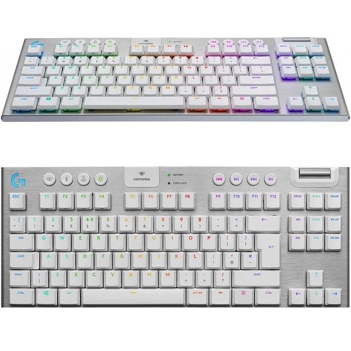 TECLADO LOGITECH G915 TKL WHITE MECH RGB WIFI 920-009660 - Imagen 1