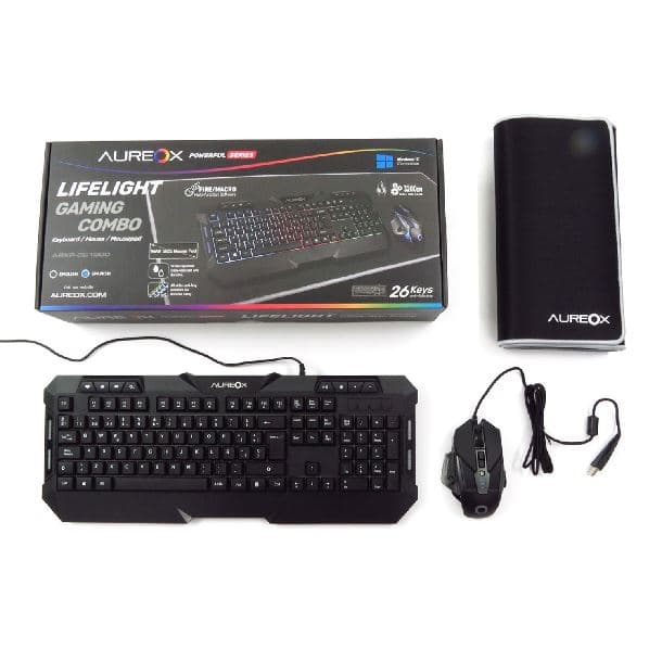 COMBO TECLADO+MOUSE+MOUSEPAD AUREOX LIFELIGHT GAMING GC1000 - Imagen 1