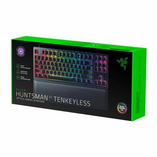 TECLADO GAMER RAZER HUNTSMAN V2 TKL CLICKY PURPLE ENGLISH BL - Imagen 1