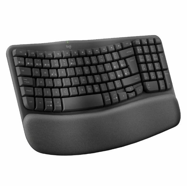 TECLADO WIRELESS LOGITECH WAVE KEYS ERGO NEGRO 920-012278 ESPAÑOL - Imagen 1