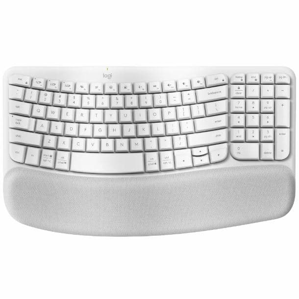 TECLADO WIRELESS LOGITECH WAVE KEYS ERGO BLANCO 920-012279 ESPAÑOL - Imagen 1