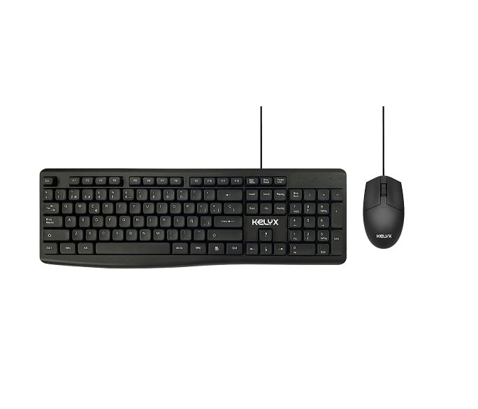 Teclado+Mouse Kelyx USB Cableado Negro (7107)