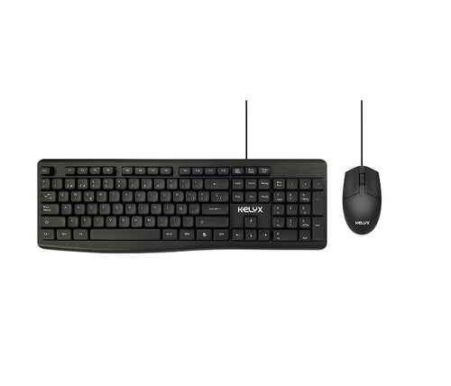 Teclado+Mouse Kelyx USB Cableado Negro (7107)
