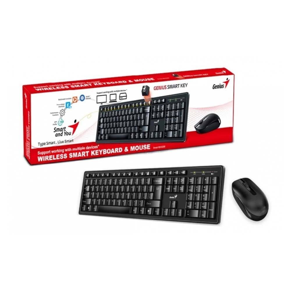 TEC+MOUSE WIRELESS  GENIUS KM-8200 DUAL COLOR