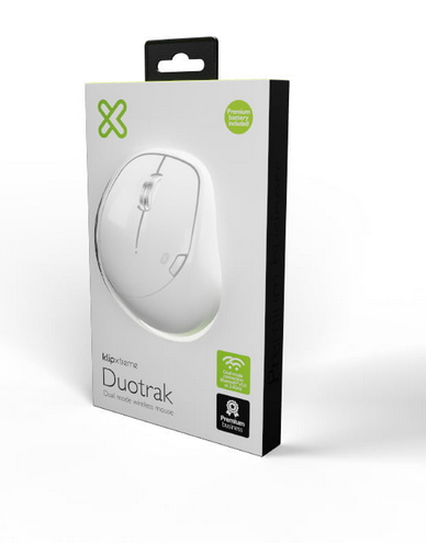 Mouse Klipxtreme Duotrak 3D 6 Botones Bluetooth / Wireless  (Kmb-501Wh)