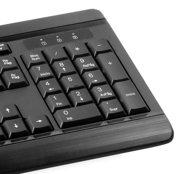 Combo Teclado y Mouse C/ Cable Klipxtreme Kck-251S Deskmate (Kck-251S)