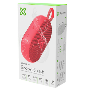 Parlante Klipxtreme Groovesplash  Portatil Stereo  True Wireles 12Hs - 6W - Ipx7 Red (Kbs-030Rd)