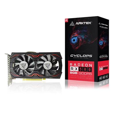 VGA ARKTEK RADEON RX 580 DDR5 8GB 256 BIT DUAL FAN AKR580D5S8GH1