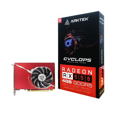 VGA ARKTEK RADEON RX 550 DDR5 4GB 128 BIT SINGLE FAN 4xHDMI AKR550D5S4GS1