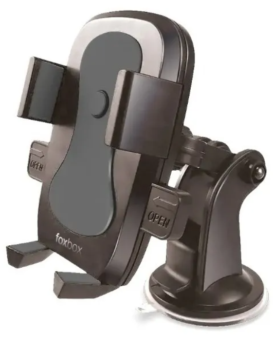 Soporte Celular P/ Auto Foxbox Bracket, C/N Sopapa, Negro (5792)