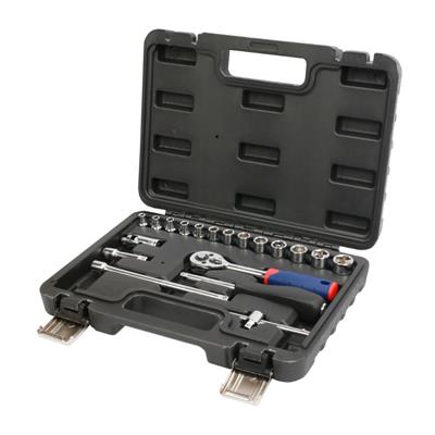 Juego De Bocallaves, Encastre 1/4" Crv 19 Pîezas Valija Plástica - W003079 -