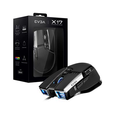 MOUSE EVGA EVGA X17 Gaming Mouse, Wired, 16.000dpi, Black, 903-W1-17BK-KR