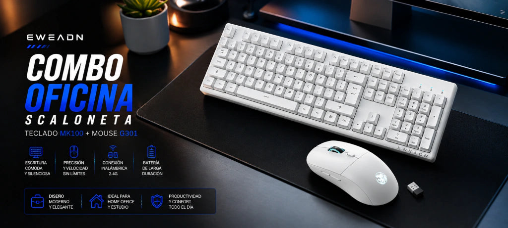 Ar Combo Oficina Scaloneta Pro Mk100 + Mouse G301 - imagen 2