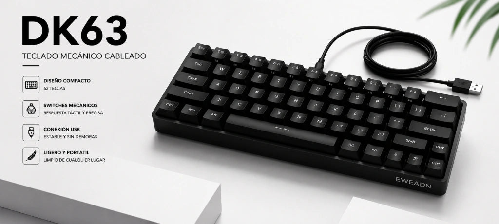 Teclado Compacto Gaming Eweadn Dk63% - imagen 2