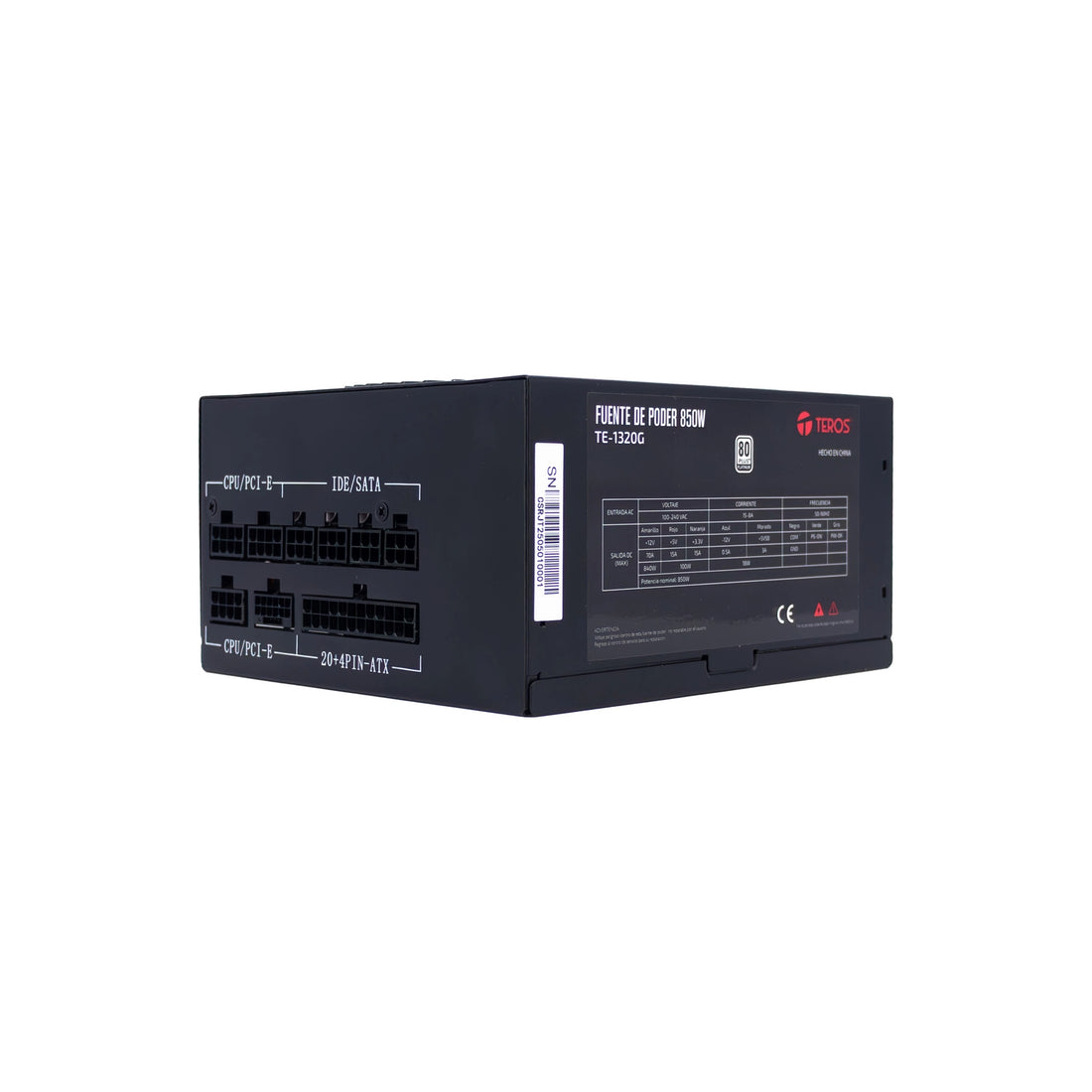 Fuente 850W Teros TE-1320G 80 Plus Platinum Modular