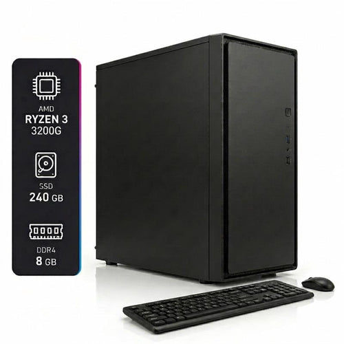 PC Armada Home Office AMD Ryzen 3 3200G 8GB RAM SSD 240GB