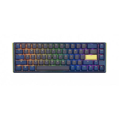 TECLADO MECANICO DUCKY ONE 3 DAYBREAK SF TECLAS AZULESINTERRUPTOR ROJO SILENCIOSO INGLES PBT DOBLE DISPARO SIN COSTURAS ESTUCHE SUPERIOR AZUL ESTUCHE