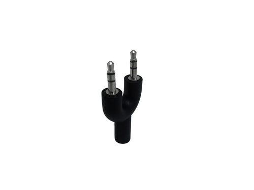 Adaptador 2 stereo 3.5M a stereo 3.5H de 4 pines
