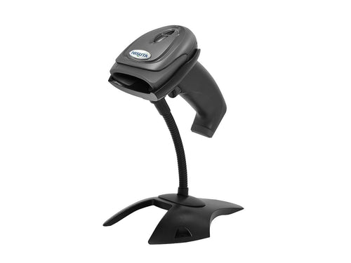 Lector de codigo de barras de mano laser inalambrico con soporte