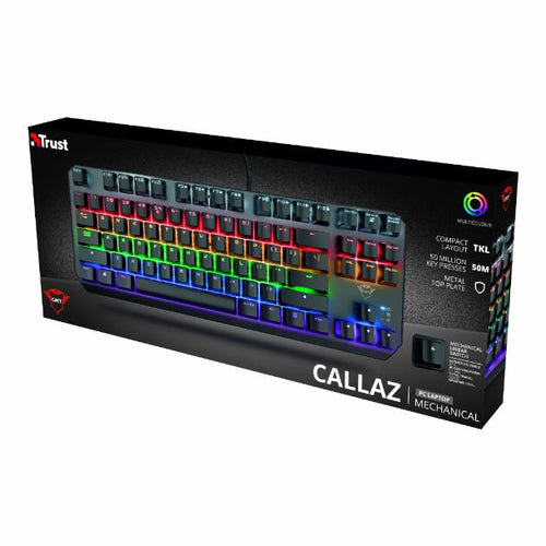 TECLADO GAMER TRUST GXT834 CALLAZ TKL SPANISH