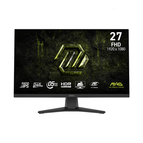 Monitor Gamer MSI 27" MAG 272F FHD Rapid IPS 240Hz 0.5ms Flat 2xHDMI + 1xDP (II) (7168)