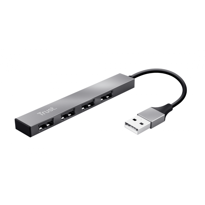 TRUST HALYX MINI HUB USB 4 PUERTOS  ALUMINIO