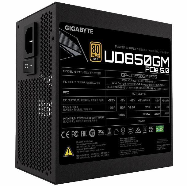 FUENTE 850W GIGABYTE GP-UD850GM PG5 80 PLUS GOLD